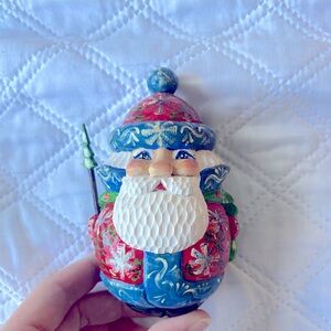 🚨 CYBER MONDAY SALE Hand Painted Vintage Russian Santa